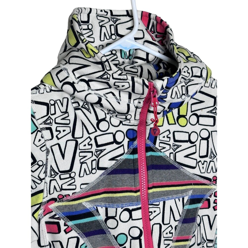 Ivivva by Lululemon Neon Graffiti Hoodie Size 10 - Picture 6 of 10